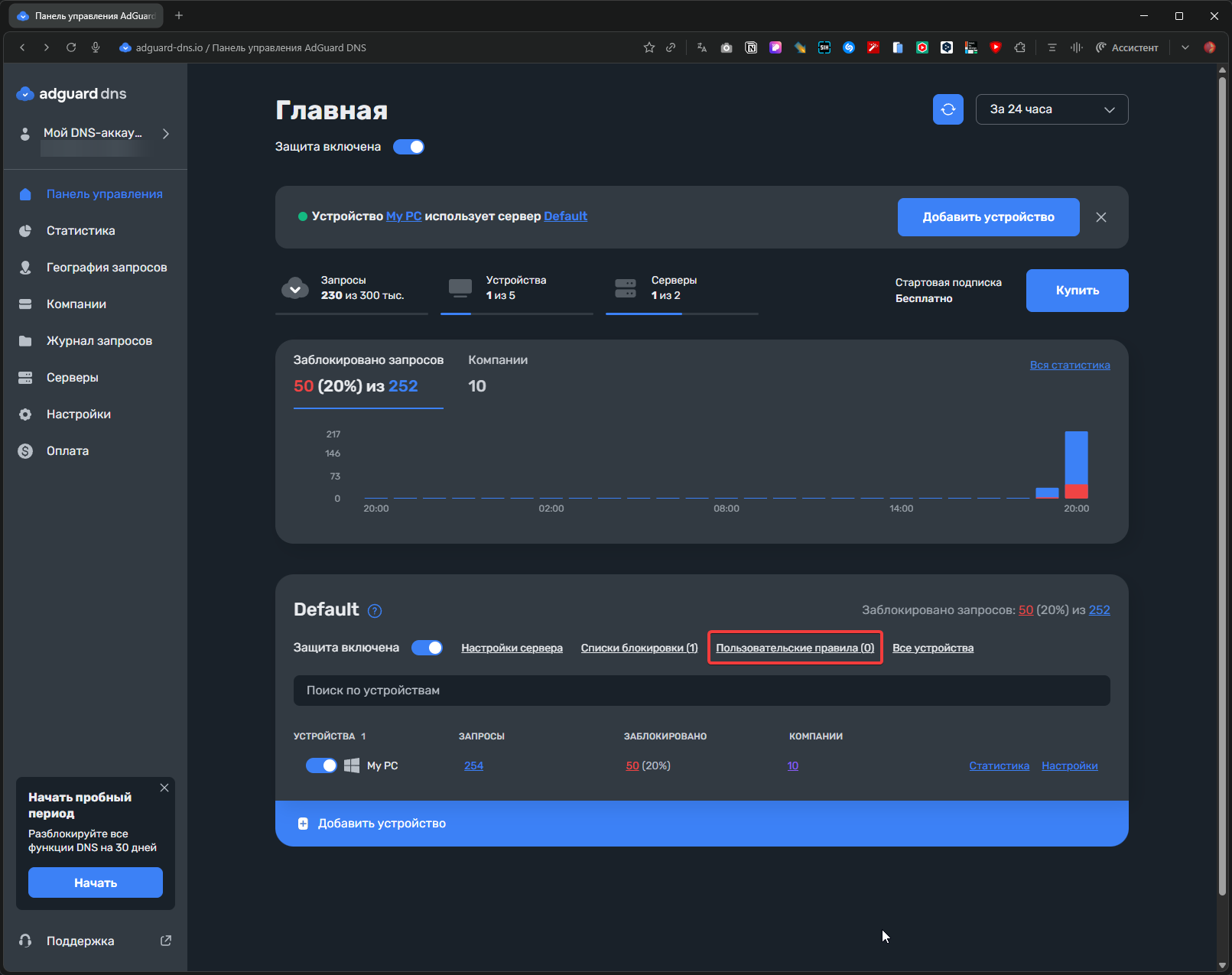 Личный кабинет